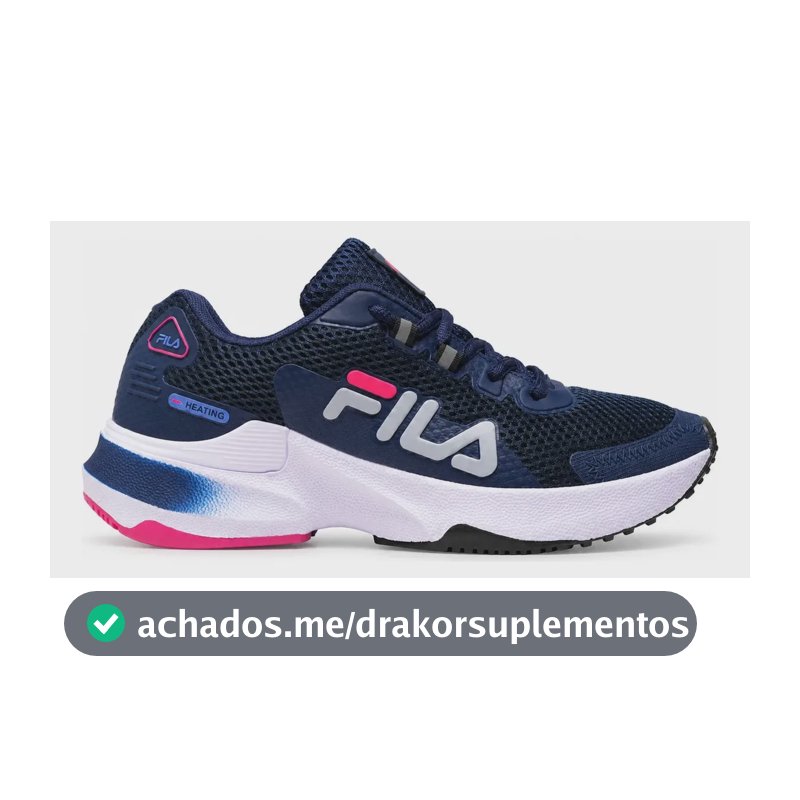 Tênis Fila Academia Corrida Caminhada Heating Leve Macio F Marinho Pink 38 Br