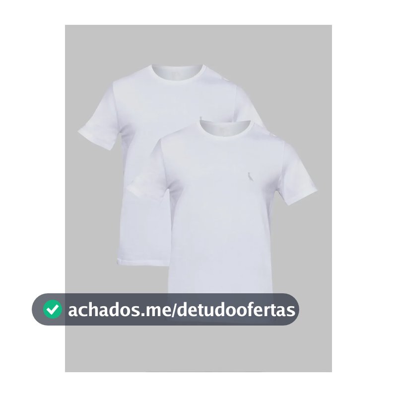 Kit Duas Camisetas Regular Essence Reserva Branco/branco Liso P