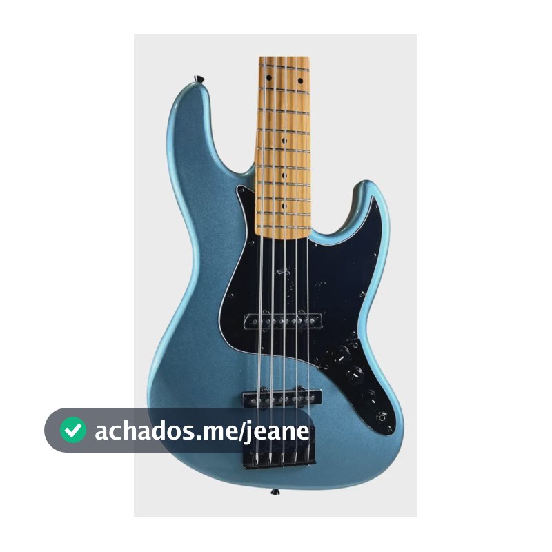 Contra Baixo Tagima Tw73 5 Cordas Jazz Bass Mdsv Cinza Destro Azul Lpb Envernizado 5