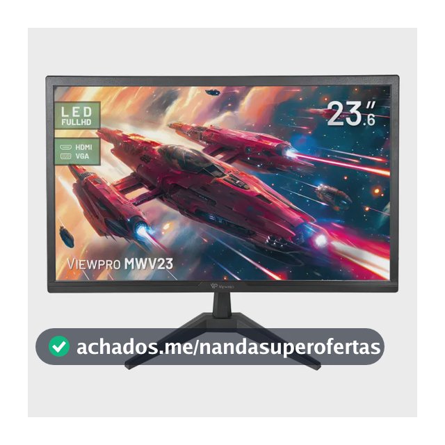 Monitor Viewpro 23,6 Led Com Hdmi Cor Preto Mwv23 Preto