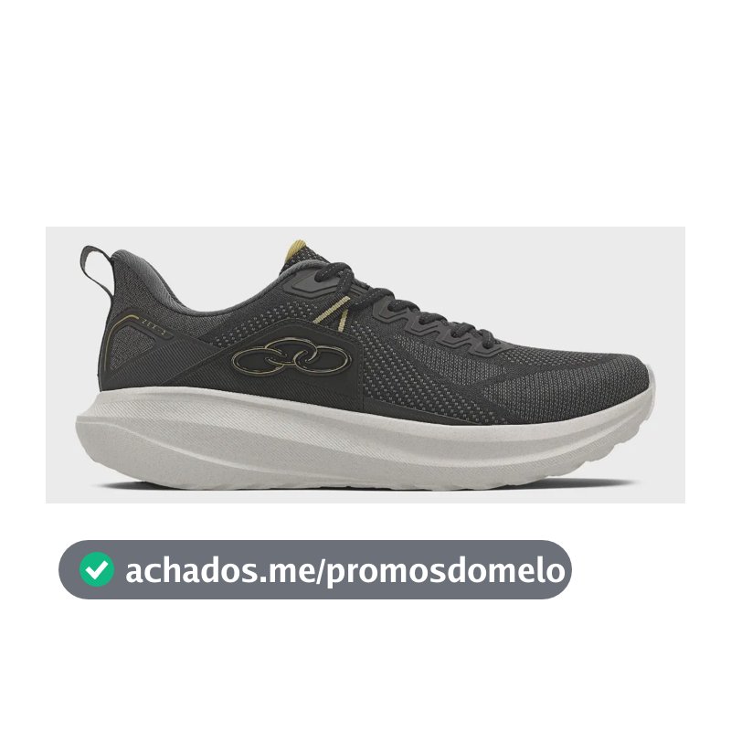Tênis Masculino Olympikus Zex 2 Preto/chumbo Liso 43 Br