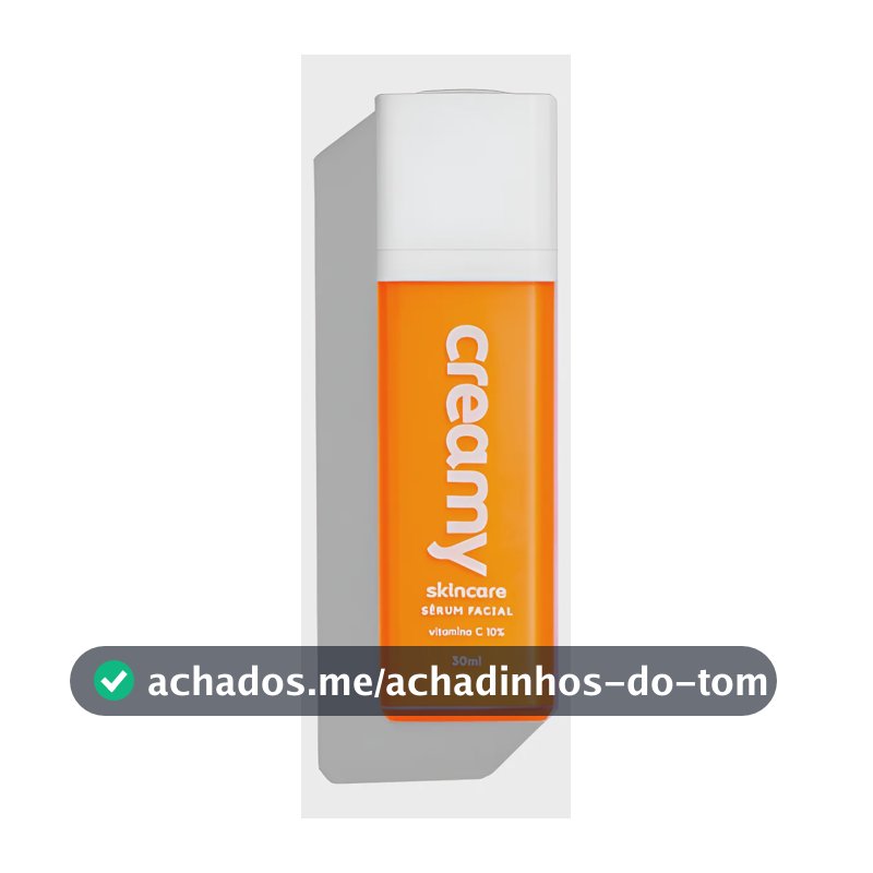 Creamy Skincare Vitamina C 30ml | Sérum Facial, Vitamina C 10%, Aumenta Firmeza da Pele, Previne Rugas Finas, Clareador de Manchas | Todos os Tipos de Pele