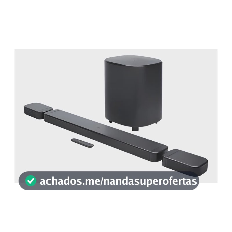 Barra de Som JBL BAR 800MK2 Bluetooth 7.1 Canais Dolby Atmos Com Graves Potentes – 390W RMS Preto