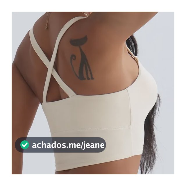 Top Yoga Cross Back Preto Básico M Feminino Bege Lisa Pp