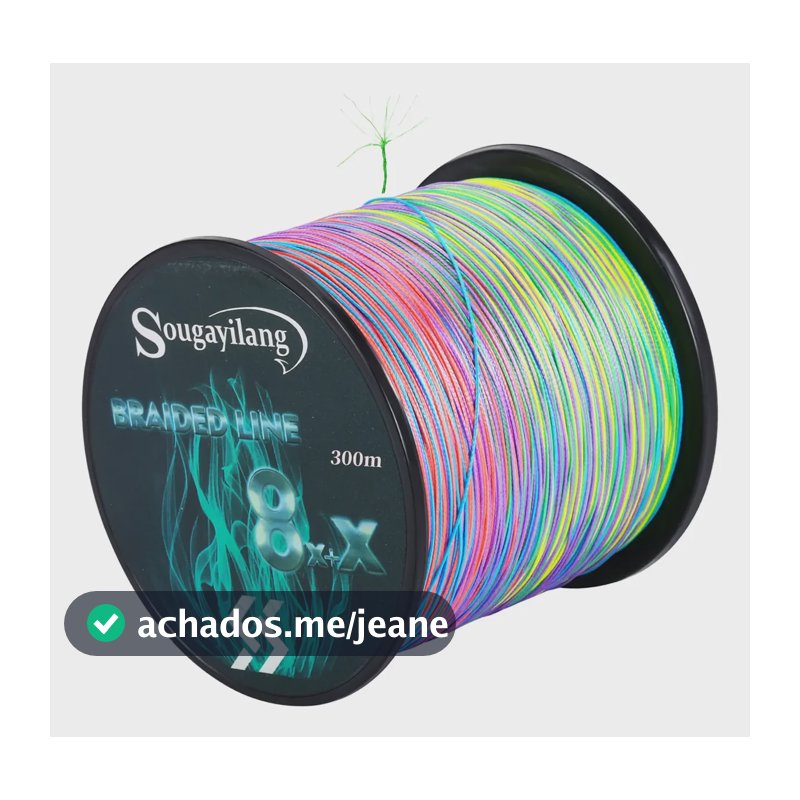 Linha Pesca Pe 9 Fios Multifilamento Super Resistente 300m Colorido 0.450mm-30.0lb