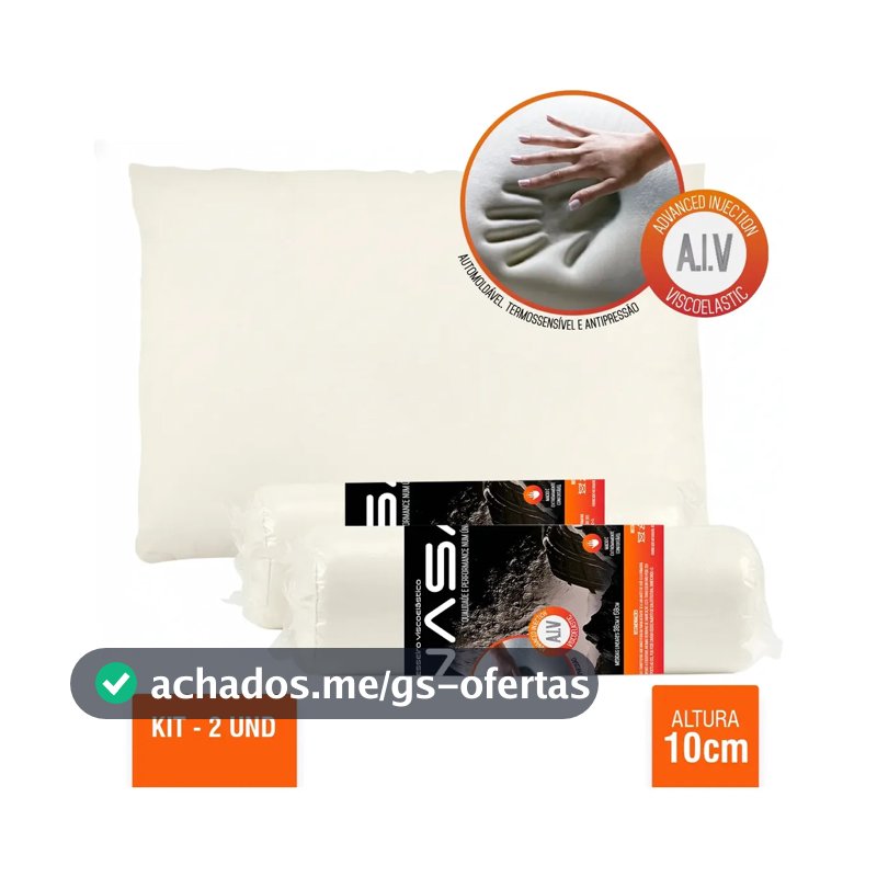 Travesseiro Kit Nasa X 2 un Duoflex Altura 10cm Para Fronha 45x65cm Antiácaro Capa Malha 100% algodão