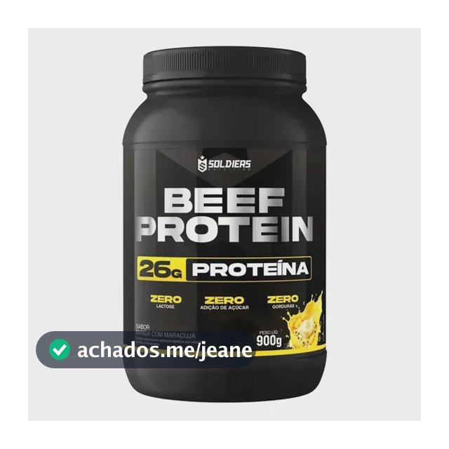 Proteína Beef Protein Zero Lactose Suplemento Alimentar Em Pó Manga Com Maracujá 900g - Soldiers Nutrition