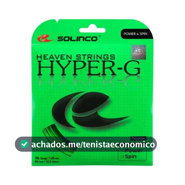 Corda Solinco Hyper-g 12.2m 1.25mm Verde Co-poliéster Tênis Raquete. Set Cortado Do Rolo