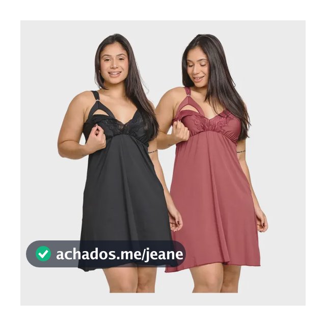 Kit 2 Camisola Gestante Amamentação Maternidade Pós-parto