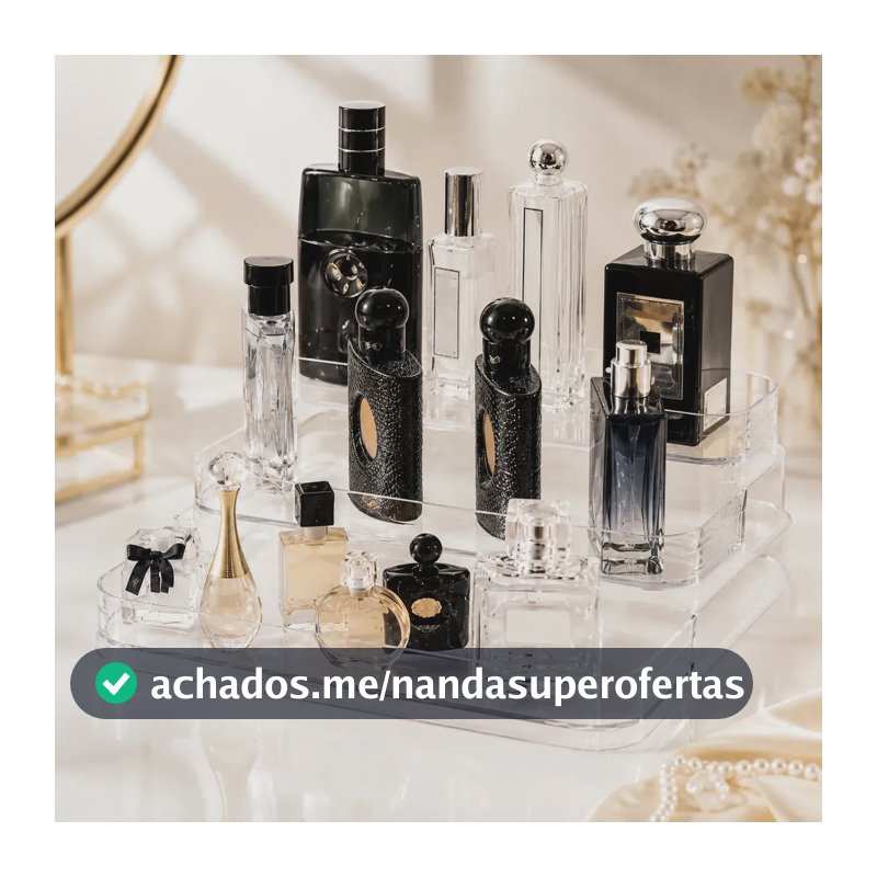Expositor De Perfumes E Cosméticos Em Acrílico Com 3 Andares Premium Ashig