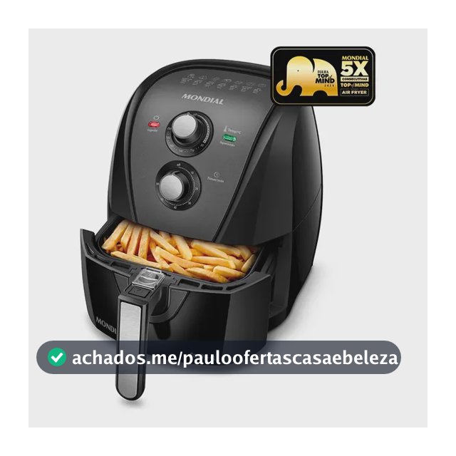 Fritadeira sem óleo air fryer 4L Mondial 1500W AFN-40-BFT