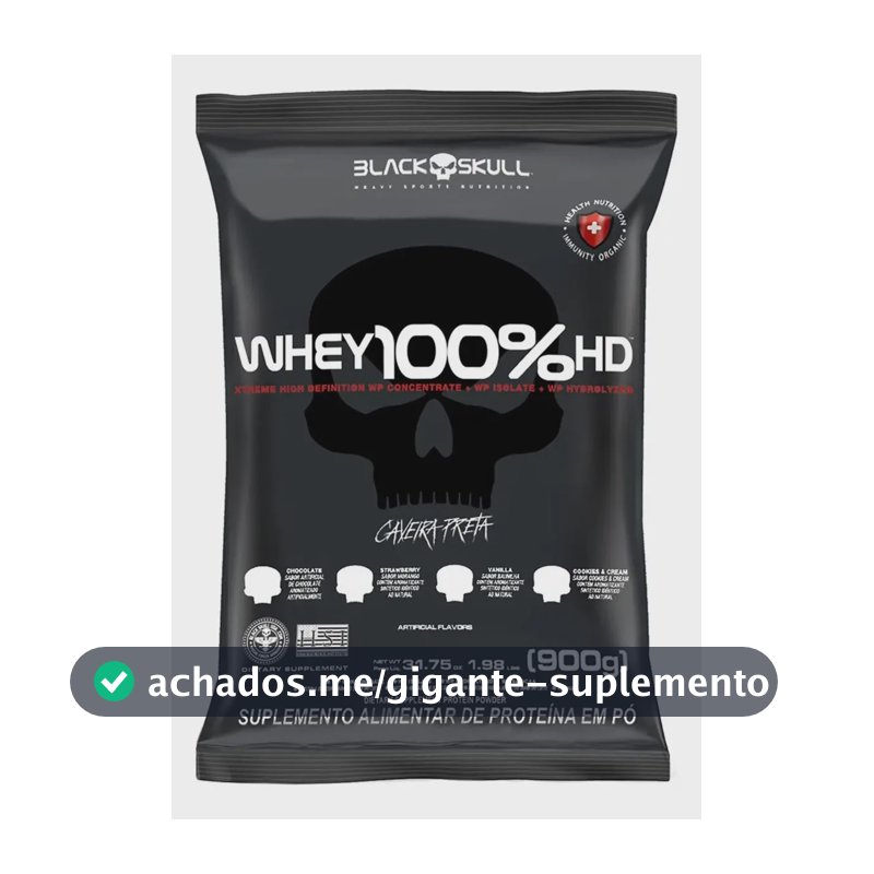 Whey Protein Concentrado Wey Black Skull 100% Puro Sabor Chocolate