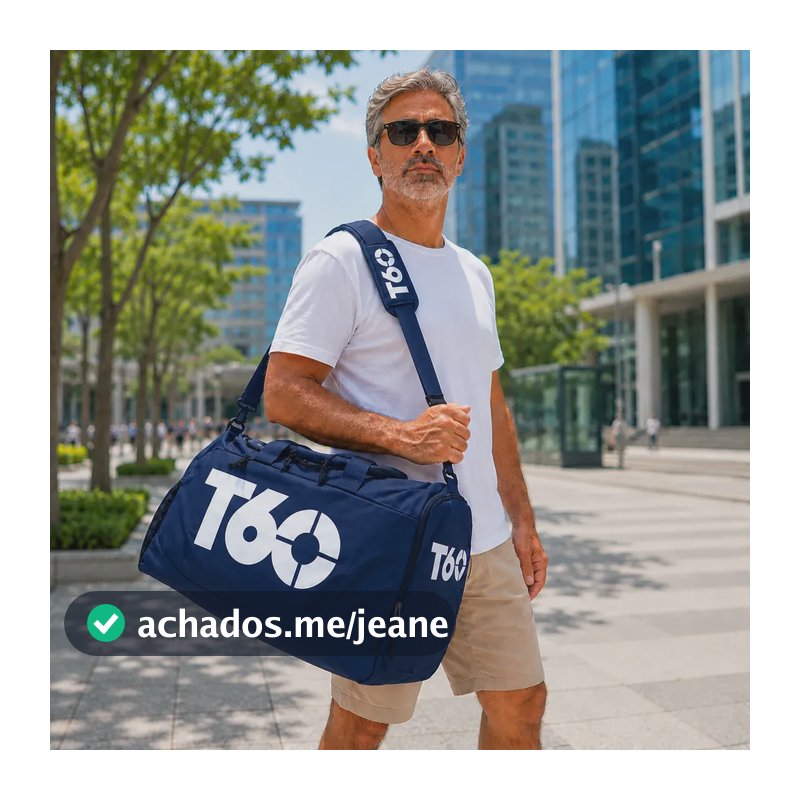 Bolsa Esportiva Viagem Academia Reforçada Grande Moderna Azul-marinho