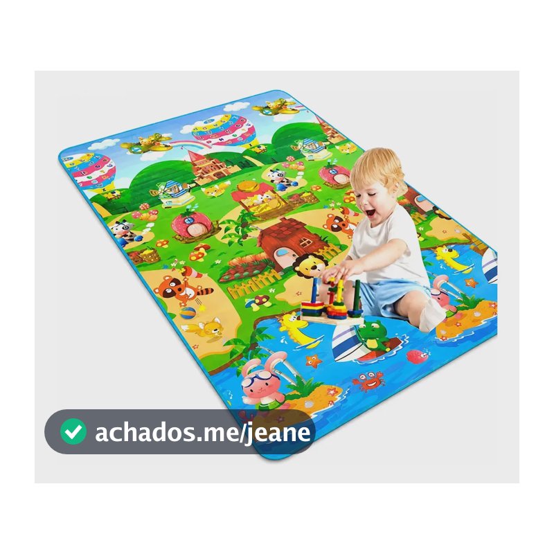Tapete Térmico Tatame Gigante Infantil Emborrachado Impermeável Educativo Atividades Bebê 180x120cm Cor Unissex