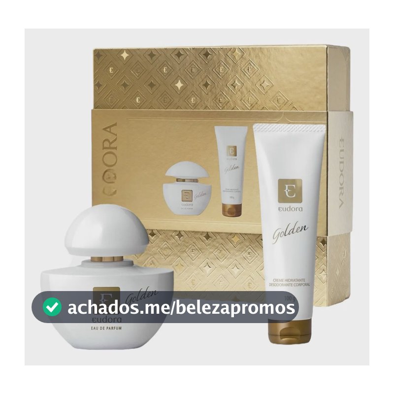 Kit Presente Golden: Eau De Parfum 35ml + Creme Hidratante Desodorante Corporal 100g