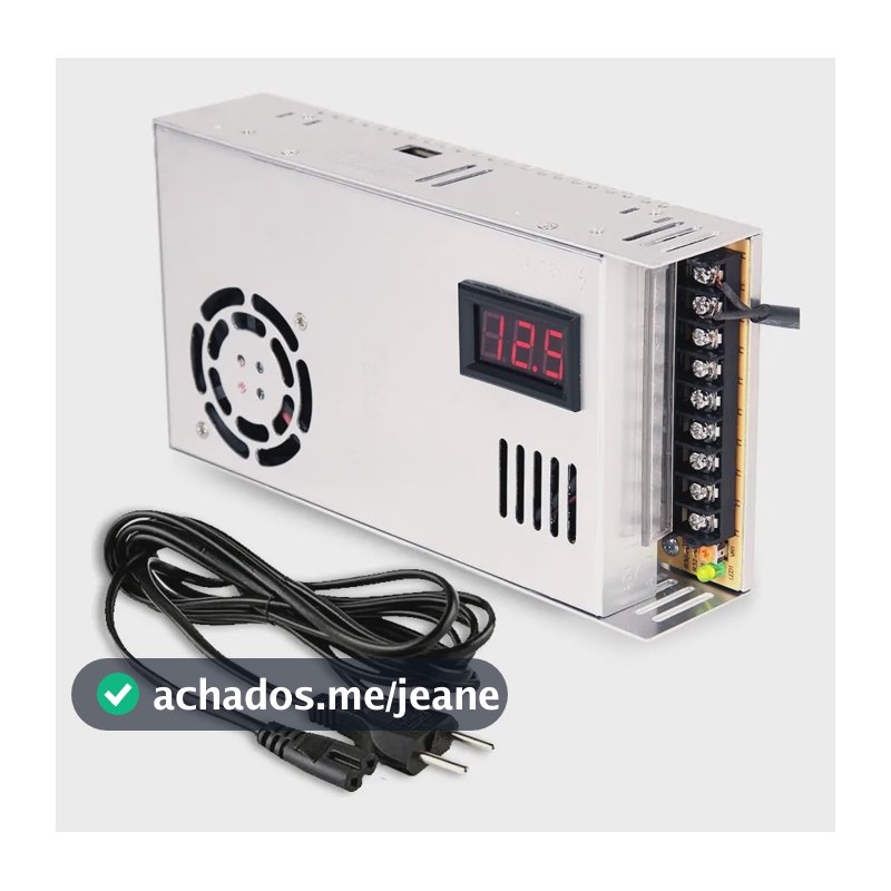 Fonte Chaveada 12v 90a 1200w Bivolt Estabilizada Som Automotivo Led Cftv Impressora 3d Lumiville