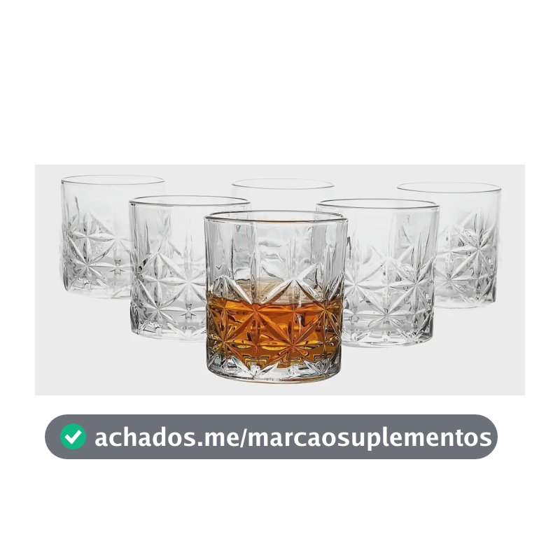 Jogo De Copos De Vidro 330ml 6 Peças Haus - Pavillion