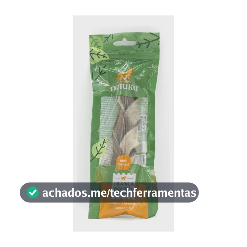 Mordedor Natural Para Cachorro Trança Bovina Natuka P