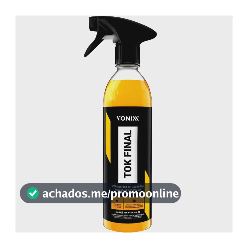 Cera Vonixx Brilho Intenso Cera De Carnaúba Tok Final Cera Cristalizadora 500ml