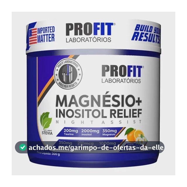 Magnésio Profit em pó sabor Camomila com Laranja x 300g