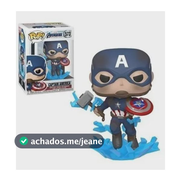 Funko Pop Capitão América 573 Guerra Endgame Detalhe