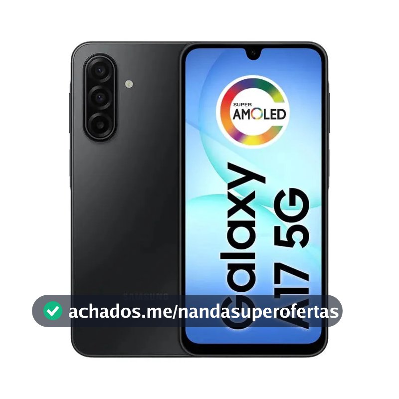 Celular Samsung Galaxy A17 5G Com IA, 128gb, 4gb Ram, Câm De 50mp, Tela De 6.7", Nfc, Ip54 - Preto