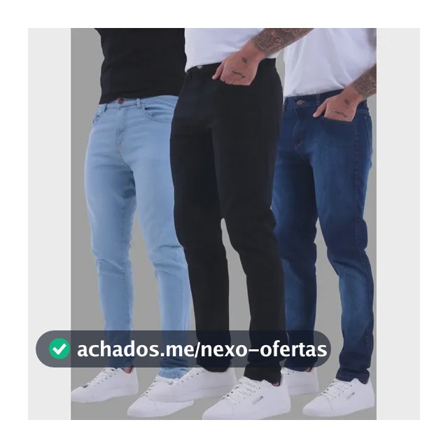 Kit 3 Calças Jeans Masculina Com Elastano Original Nf