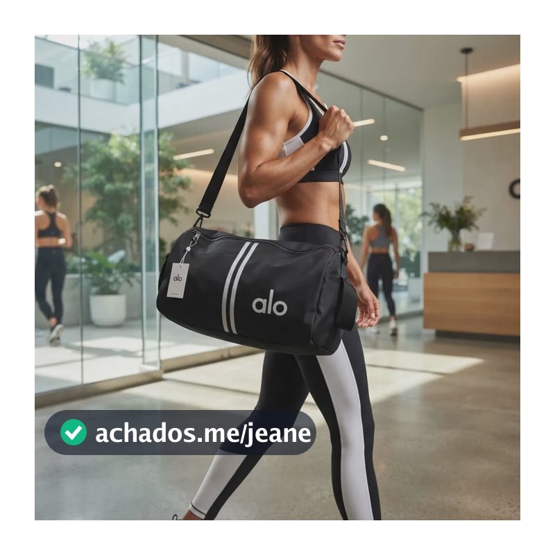 Bolsa Alo Esportiva Fitness Espaçosa  Academia Viagem Preto