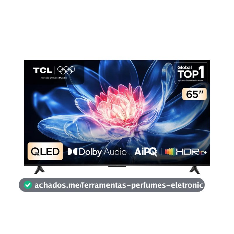 Smart Tv Tcl 65 Polegadas Qled 4k T6c Wifi Bluetooth Google Tv Tela Hva E Hdr10+ 65t6c