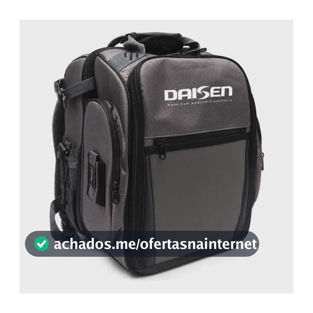 Mochila De Pesca Reforçada Daisen 3 Estojos P/ Iscas Cinza
