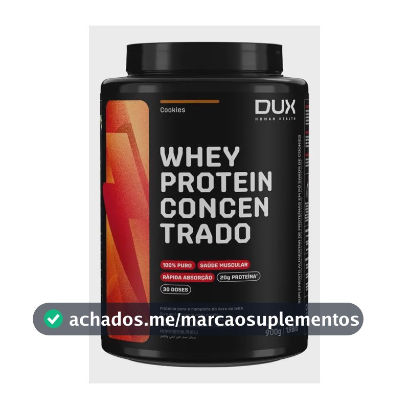 DUX HUMAN HEALTH Whey Protein Concentrado Suplemento 900g Sabor Torta De Limão