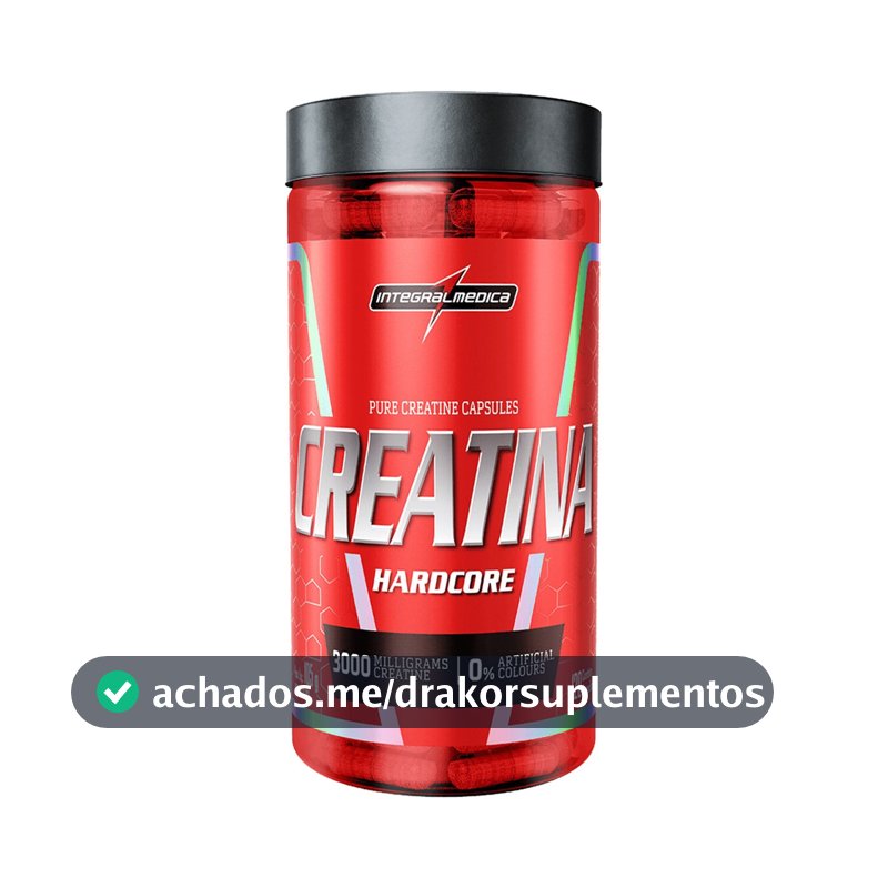 Creatina Integralmédica Hardcore em cápsula Sem sabor x 105g de 120 un