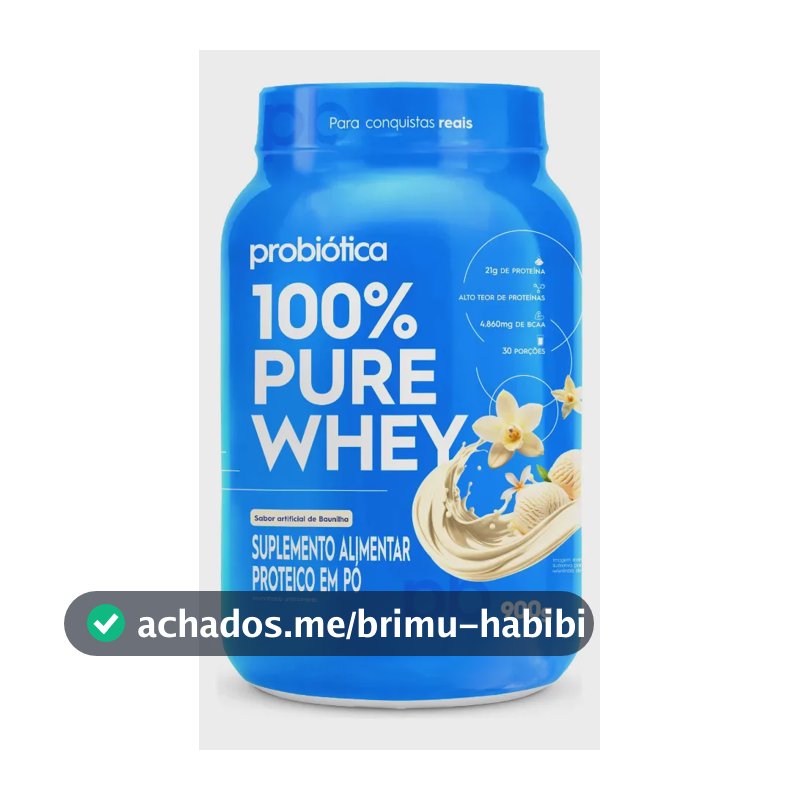 Proteína Probiótica 100% Pure Whey em pó sabor Baunilha x 900g