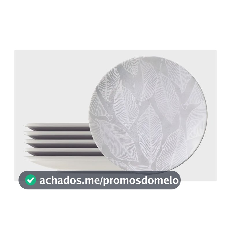 Kit Prato Sobremesa Em Porcelana Arbo 6 Peças Tramontina