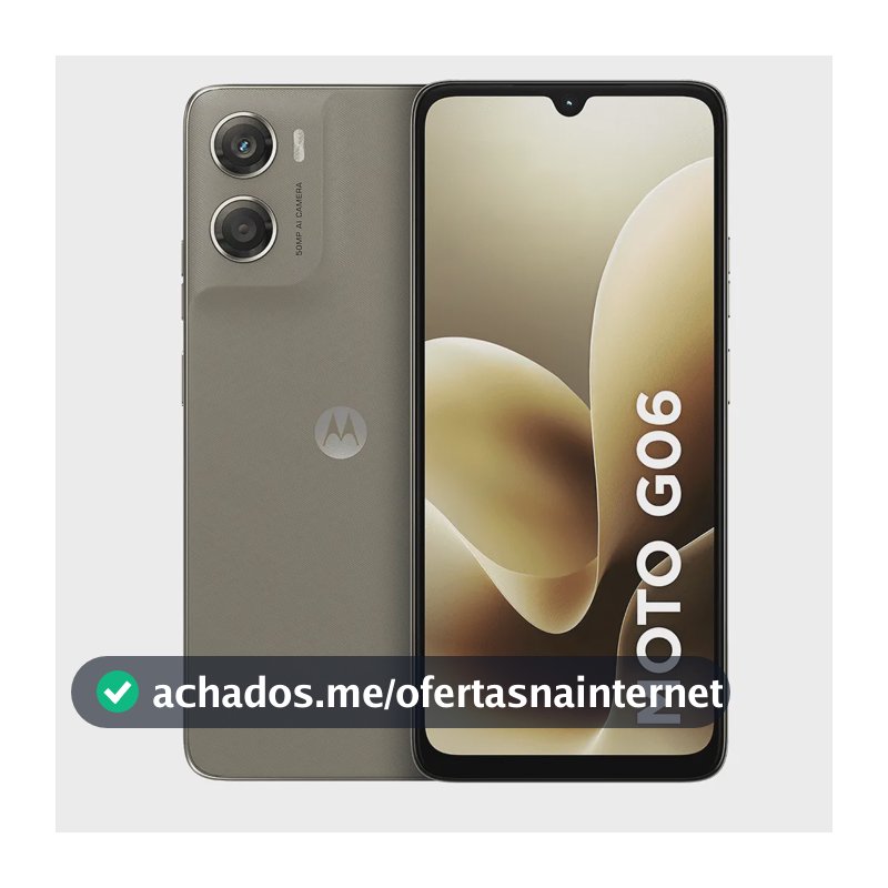 Smartphone Motorola Moto G06 - 256gb 4gb Ram + 8gb Ram Boost, e Camera 50mp Com Ai Bateria De 5200 Mah Tela 6.9 - Bege