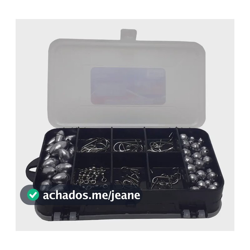 Maleta Anzóis Chumbo E Girador