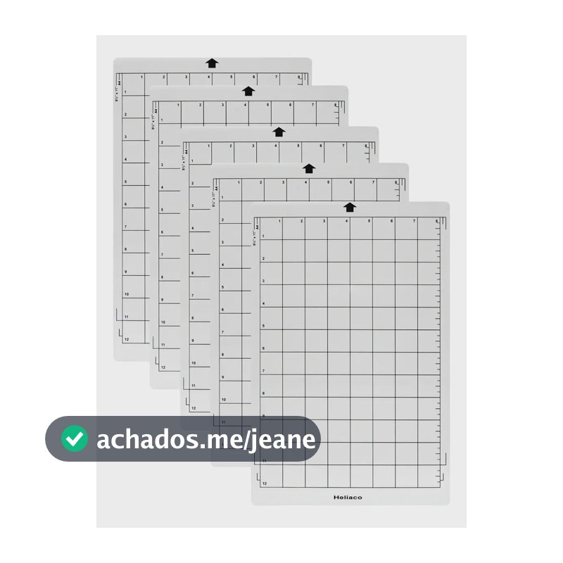 5 Bases De Corte Para Silhouette Portrait A4 Com Cola - 30mm Transparente