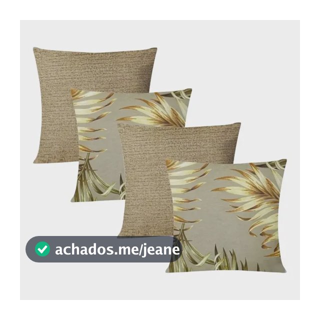 Kit 4 Almofadas Cheias Decorativas Com Refil 48x48cm