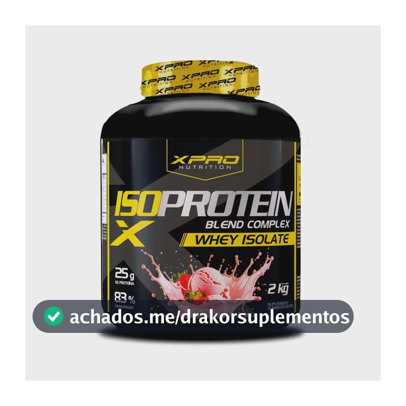 Whey protein Musclebox Iso Blend Complex zero açucar Low em pó sabor Morango x 2kg