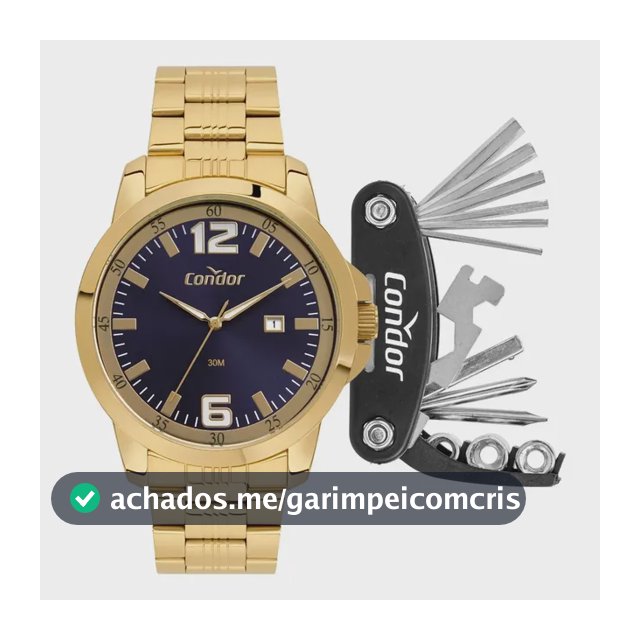 Kit Condor Masculino Dourado Co2115mxa/k4a Dourado Azul