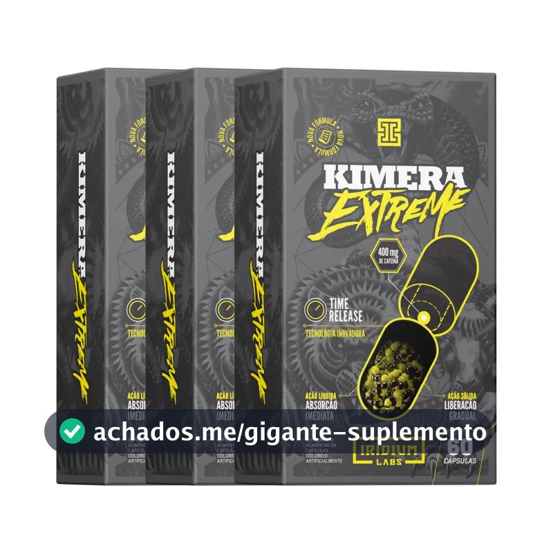 Kit 3x Kimera Extreme - 60 Cápsulas - Iridium Labs Sabor Sem sabor