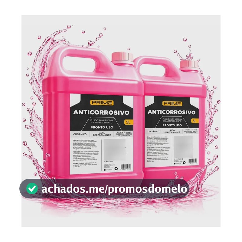 Kit 2 Fluído Rosa Pronto Uso Rosa 5l Arrefecimento 10l Anticorrosivo Aditivo Orgânico