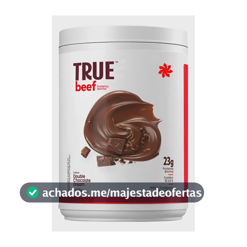 True Beef Protein True Source Whey 100% Isolado Carne 418g Double Chocolate 418g