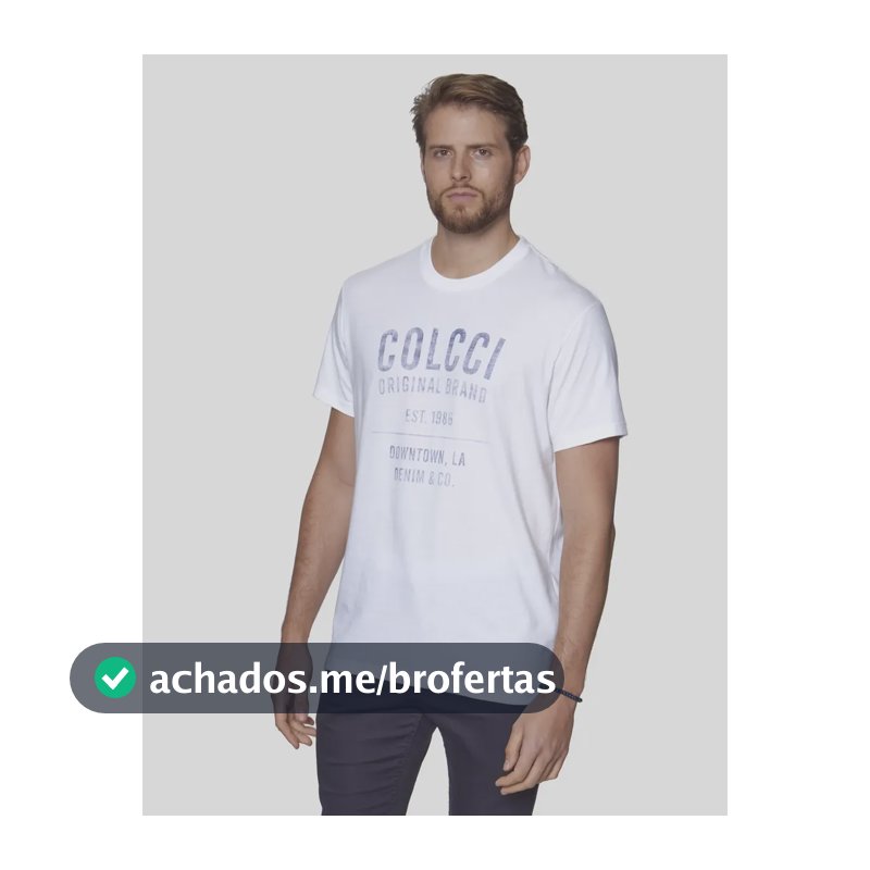 Camiseta Colcci Masculino Off Shell 350112371 Off Shell Logo Gg Estampa Localizada