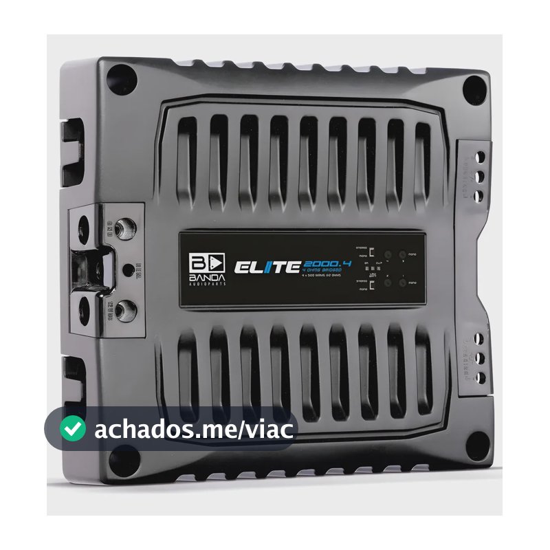 Modulo Banda Elite 2000.4 2000 Wrms 2 Ohms 4 Canais Cinza-escuro