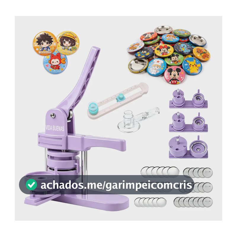 Máquinas De Botons + Matriz+cortador 32/44/58 Mm+300pcs