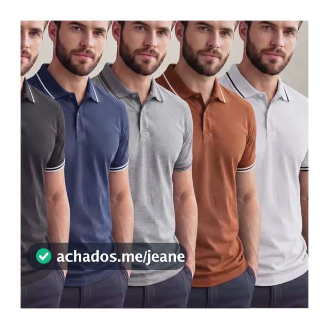 Kit 5 Camisa Polo Premium Masculina Tecido Algodão Casual