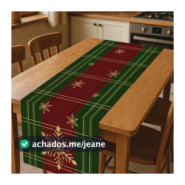 Trilho Caminho De Mesa Posta Decoração Natal 045x2,50 3t-019 Natal