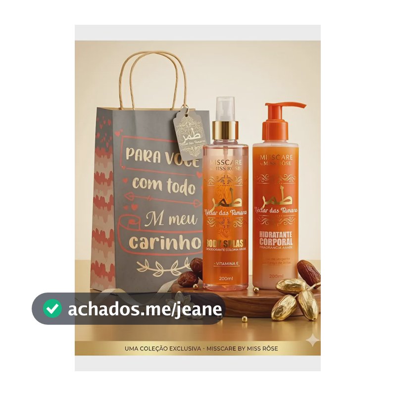 Kit Presente Body Splash + Hidratante Árabe Feminino
