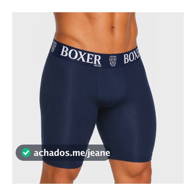Kit 6 Cueca Boxer Ciclista Long Leg Masculina Sem Enrolar